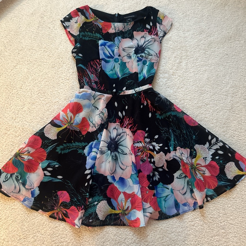 French Connection floral chiffon dress - US 6